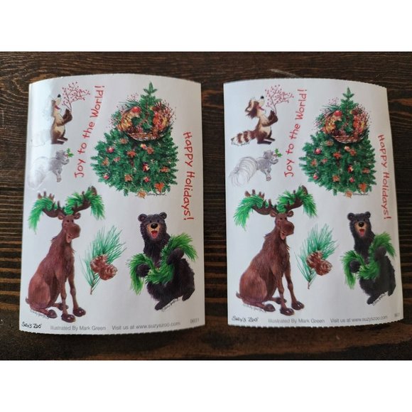 Stickers Lot - Suzy's Zoo 9831 Animals Holidays RARE 2 SHEETS - Retired #15 - Picture 1 of 5